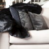 black konijn imitatie bont sprei