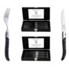 steakvork en steakmes zwart ebbenhout
