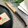 steakmes zwart en copper stonewash laguiole style vie