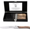 steakmessenolijfhoutinzwarteluxekist