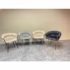 Eva Chair Velvet Black Gold Frame - Afbeelding 3