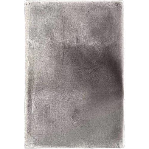 Vooraanzicht van het Fluffy vloerkleed in donkergrijs, formaat 160x230 cm