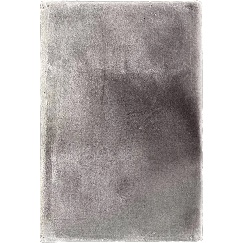 Vooraanzicht van het Fluffy vloerkleed in donkergrijs, formaat 160x230 cm