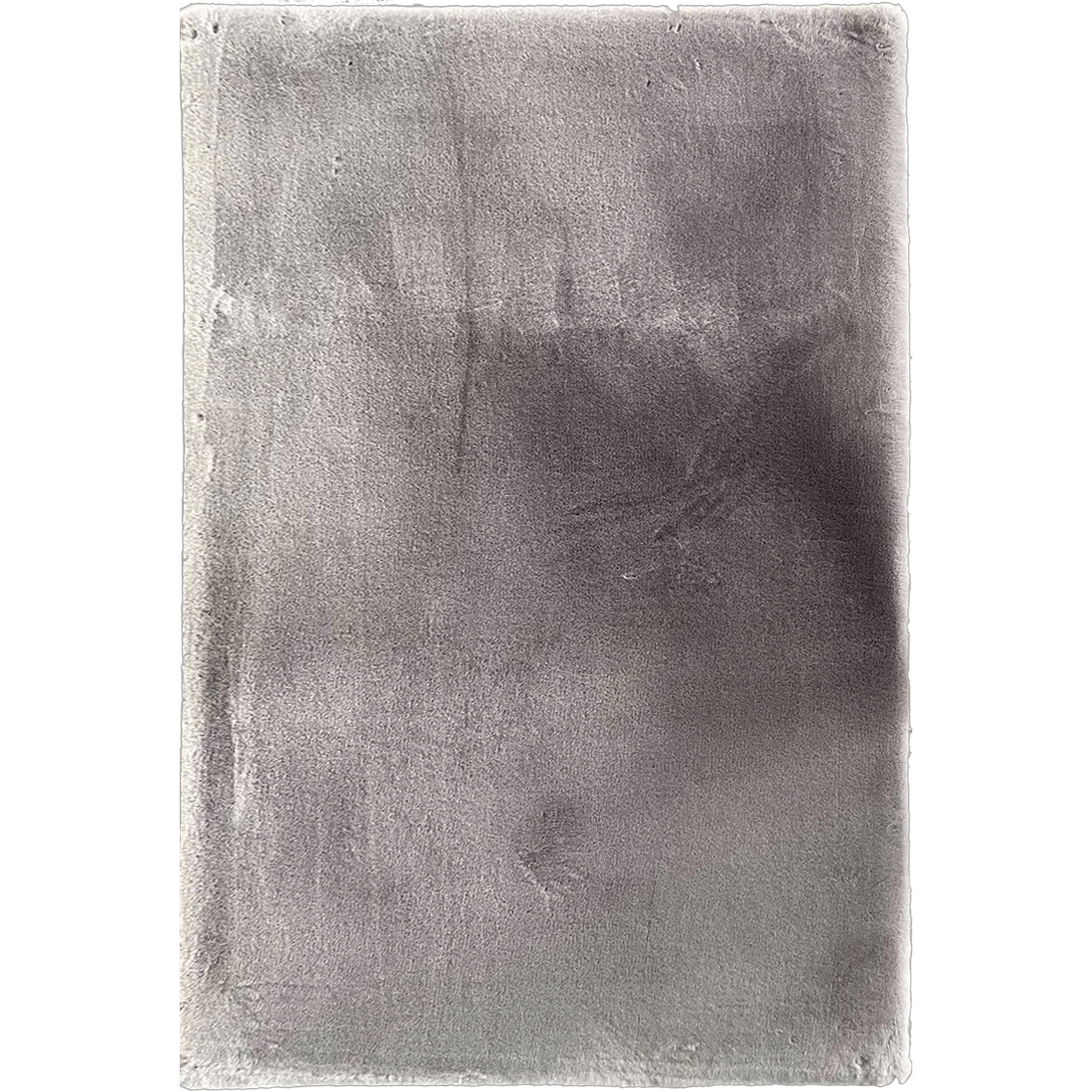 Vooraanzicht van het Fluffy vloerkleed in donkergrijs, formaat 160x230 cm