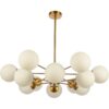 Hanglamp Gina Wit Goud – Luxe Design met 12 Lichtpunten