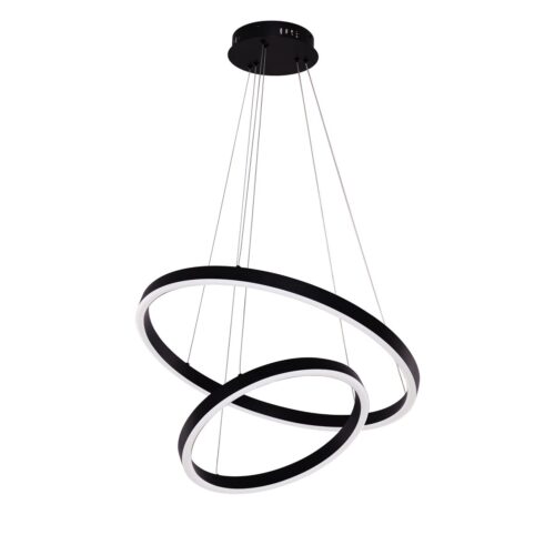 Hanglamp Neo Black | 2-Ring 40+60cm