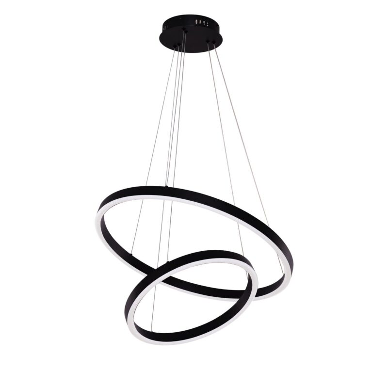 Hanglamp Neo Black | 2-Ring 40+60cm