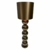 Zijaanzicht van de XL bollamp sepia vloerlamp