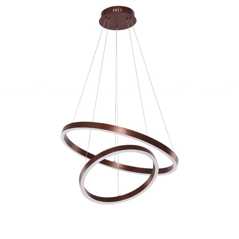 Hanglamp Neo Koffiebruin – 2 Ringen van 40 en 60 cm