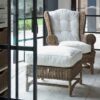 ijaanzicht van de Nicolas voetenbank van rustic rattan