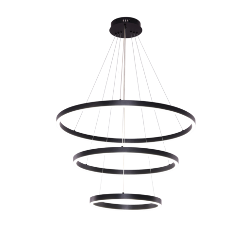 Hanglamp Neo Black | 3-Ring 40+60+80cm
