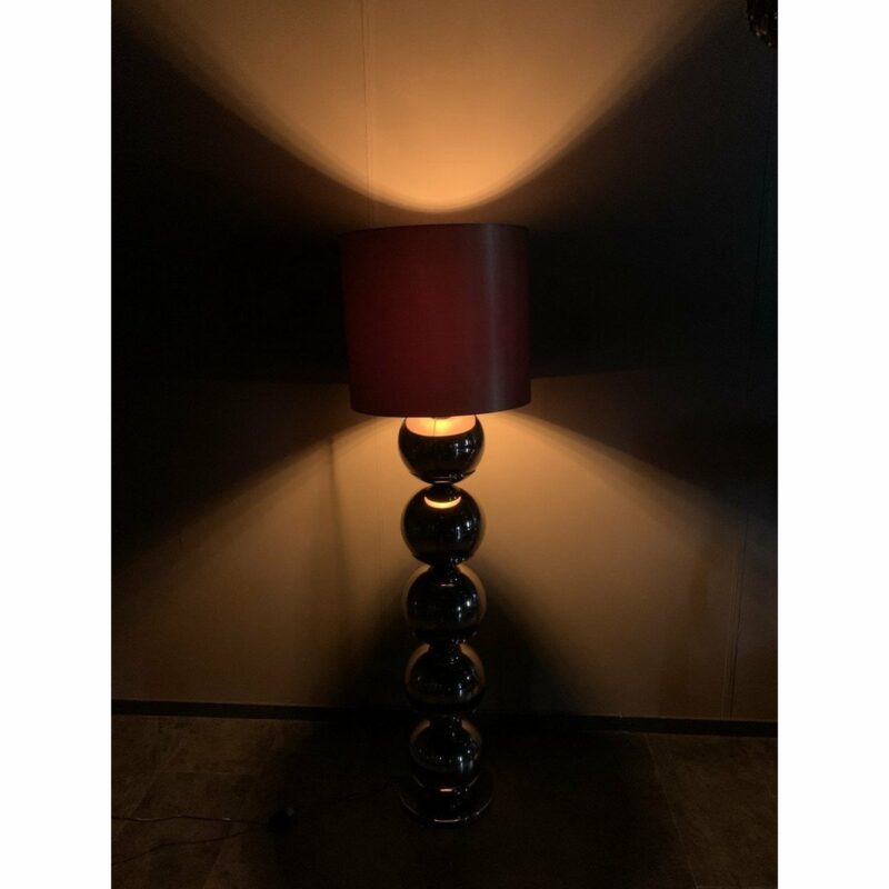 Vooraanzicht van de mini bollamp sepia tafellamp