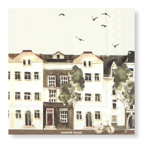 Manor Road City Life servetten voorkant design