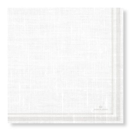 Manor Road Linen Luxe White dinerservetten voorkant design puur wit