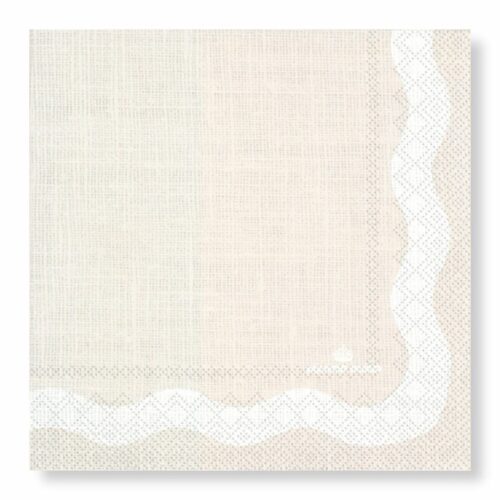 Manor Road Linen Wave Beige dinerservetten voorkant design