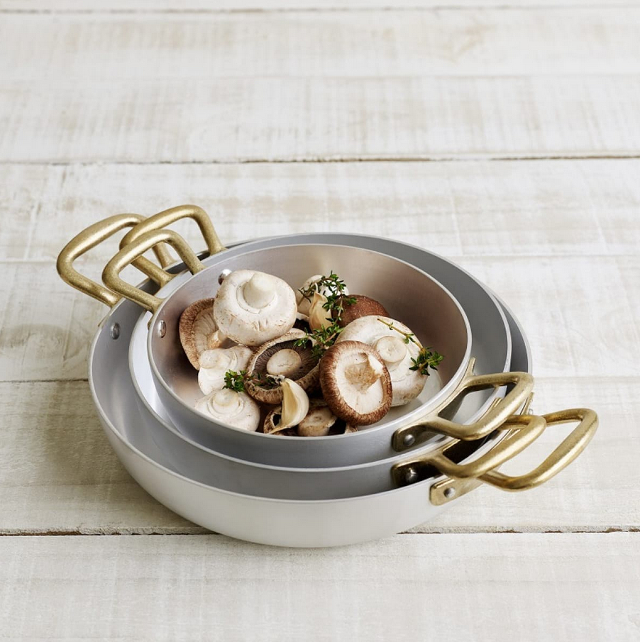 Ottinetti Ligurische Sauspan 18 cm – Met 2 Messing Handgrepen 1526 - Afbeelding 3