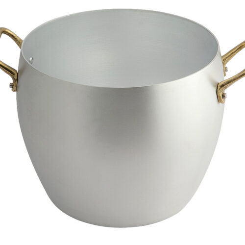 Ottinetti Bolvormige Kookpot – Soep- & Stoofpan met 2 Messing Handgrepen, verkrijgbaar in 3 maten 1513