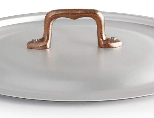 Ottinetti Bronze Plat Deksel – Met Bronzen Handgreep voor Ottinetti Bronze Pannen, verkrijgbaar in 3 maten 1537BR