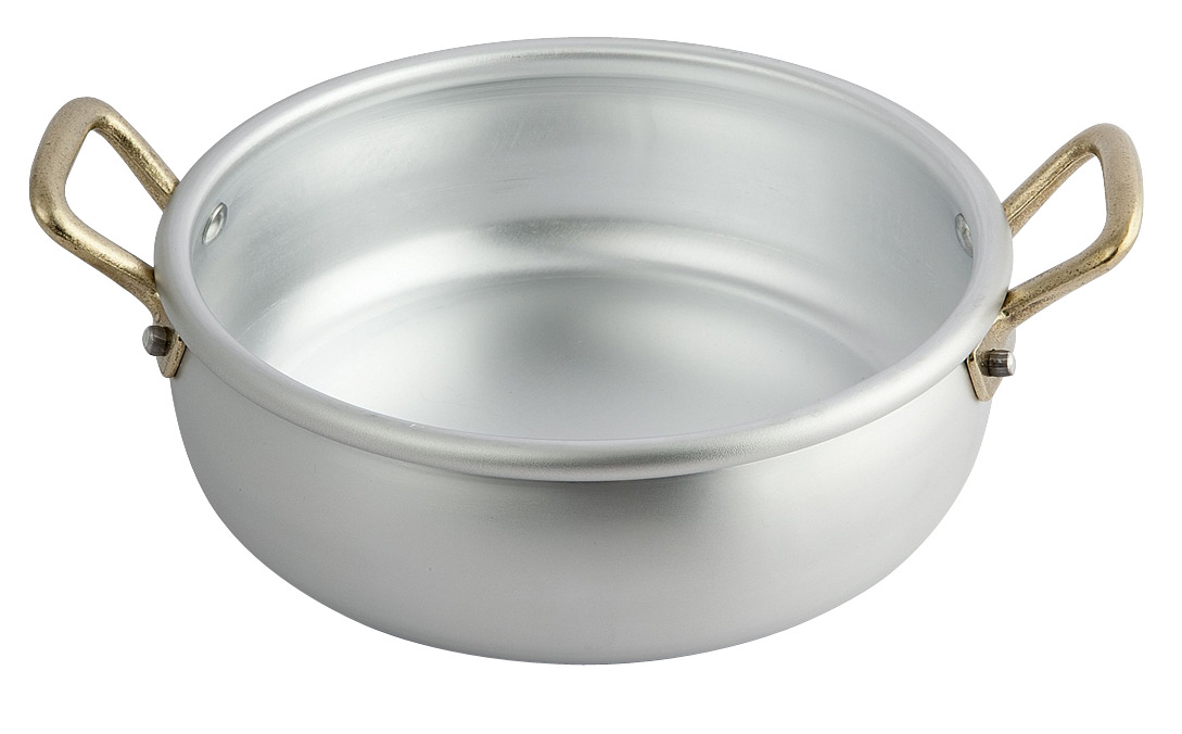 Ottinetti Ligurische Sauspan 18 cm – Met 2 Messing Handgrepen 1526