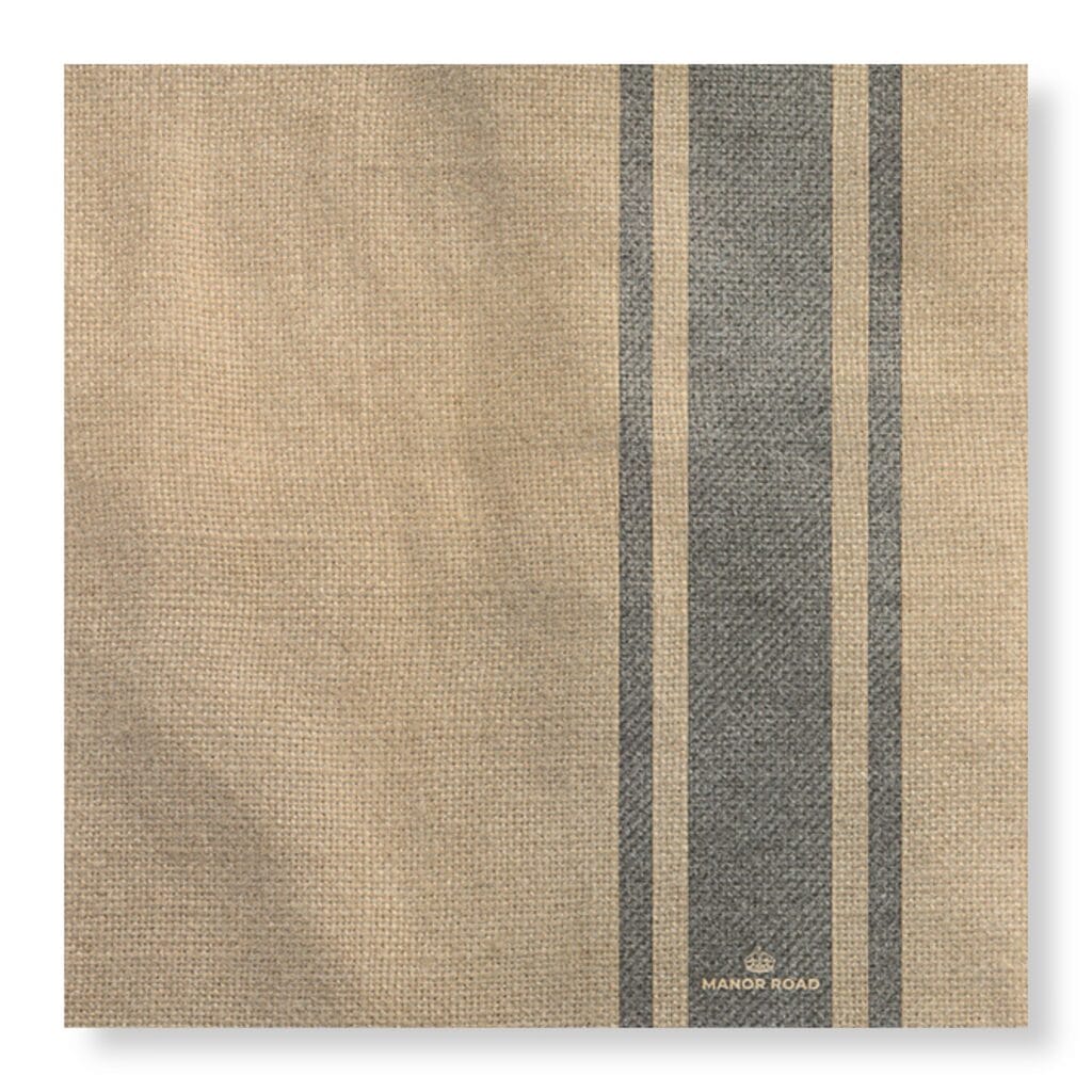 Coffee Stripe Linen servetten met gestreept design in koffietinten