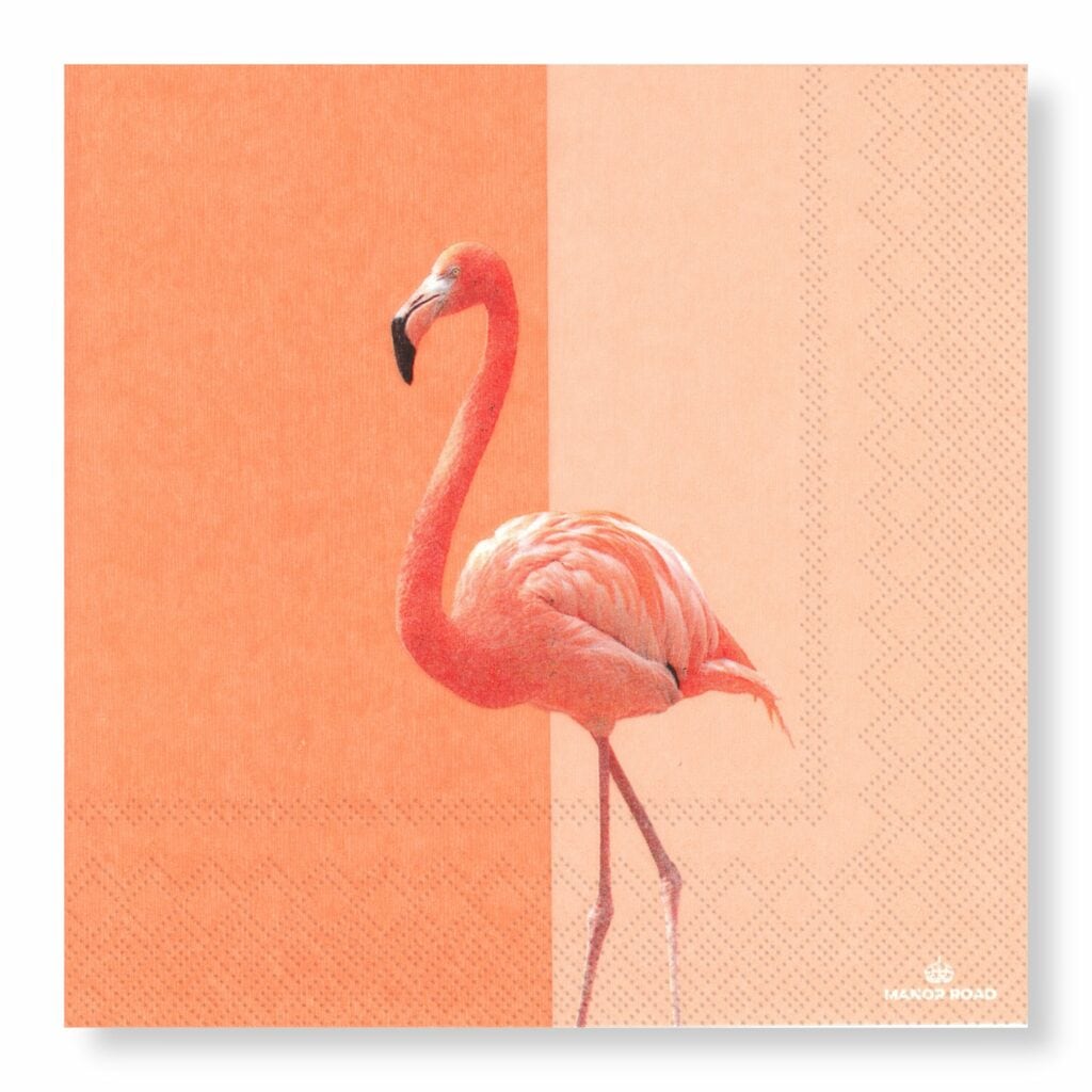 Flamingo servetten met kleurrijk tropisch flamingo design