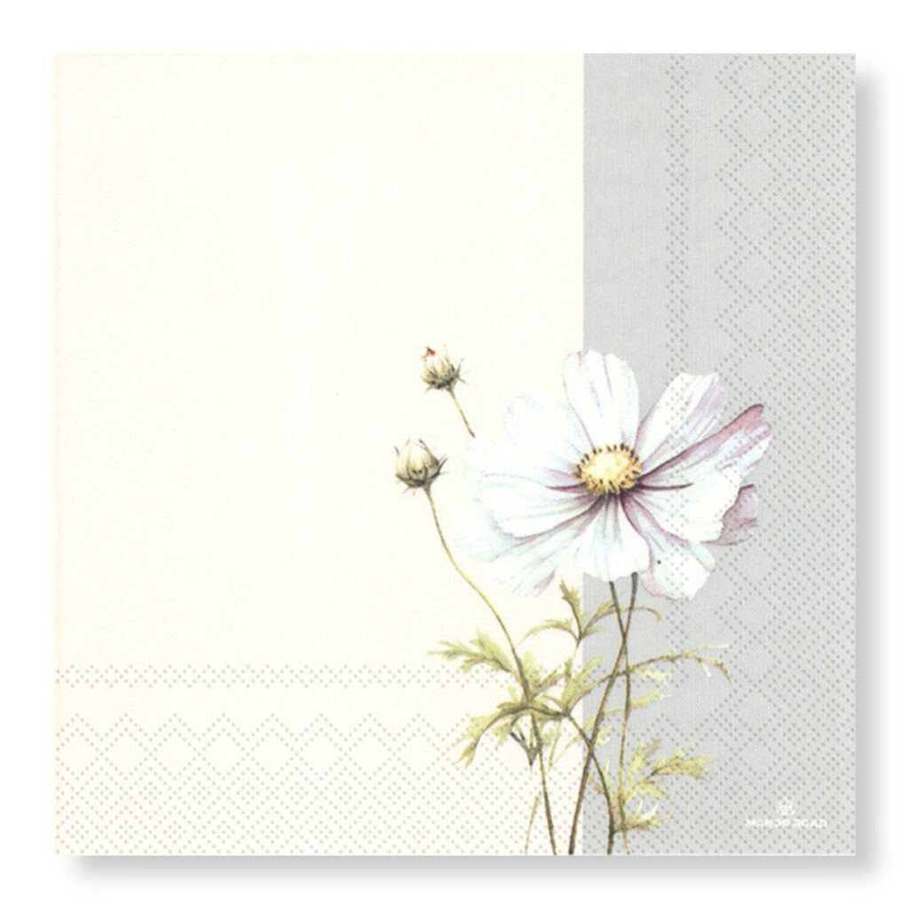 Pastel Petals servetten met zacht bloemenmotief in pastelkleuren