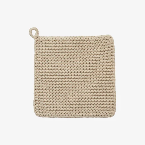 Nordal MIRA pannenlap sand katoen gebreid #77612