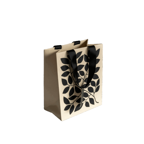 Luxe Montei geschenkverpakking Ivory Black Leaf small