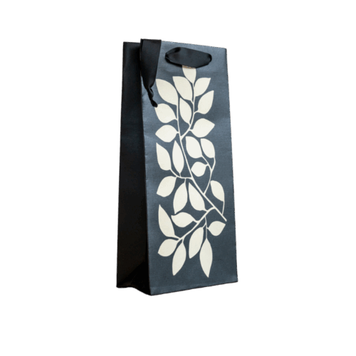 Montei Black Ivory Leaf bottle bag vooraanzicht