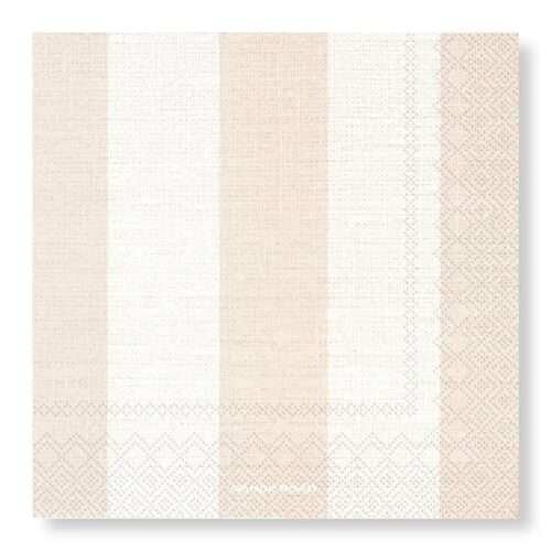 Manor Road Naturals Stripe cocktail servetten NAPC0150-20 met elegant streeppatroon