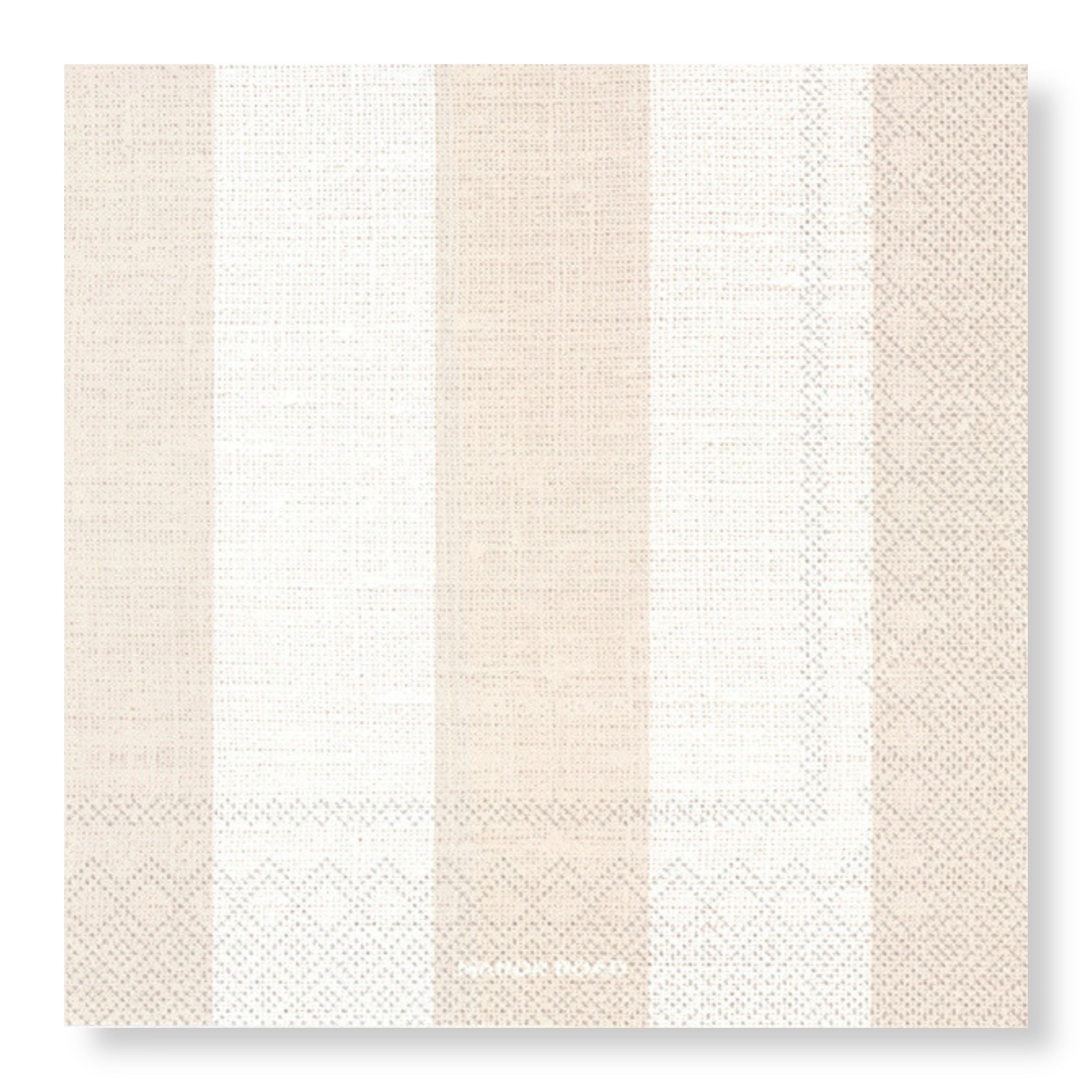 Manor Road Naturals Stripe cocktail servetten NAPC0150-20 met elegant streeppatroon