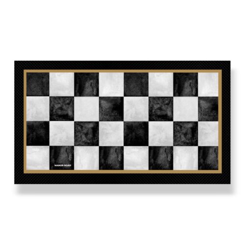 Manor Road Marble Check bar mat verkrijgbaar in Small en Large