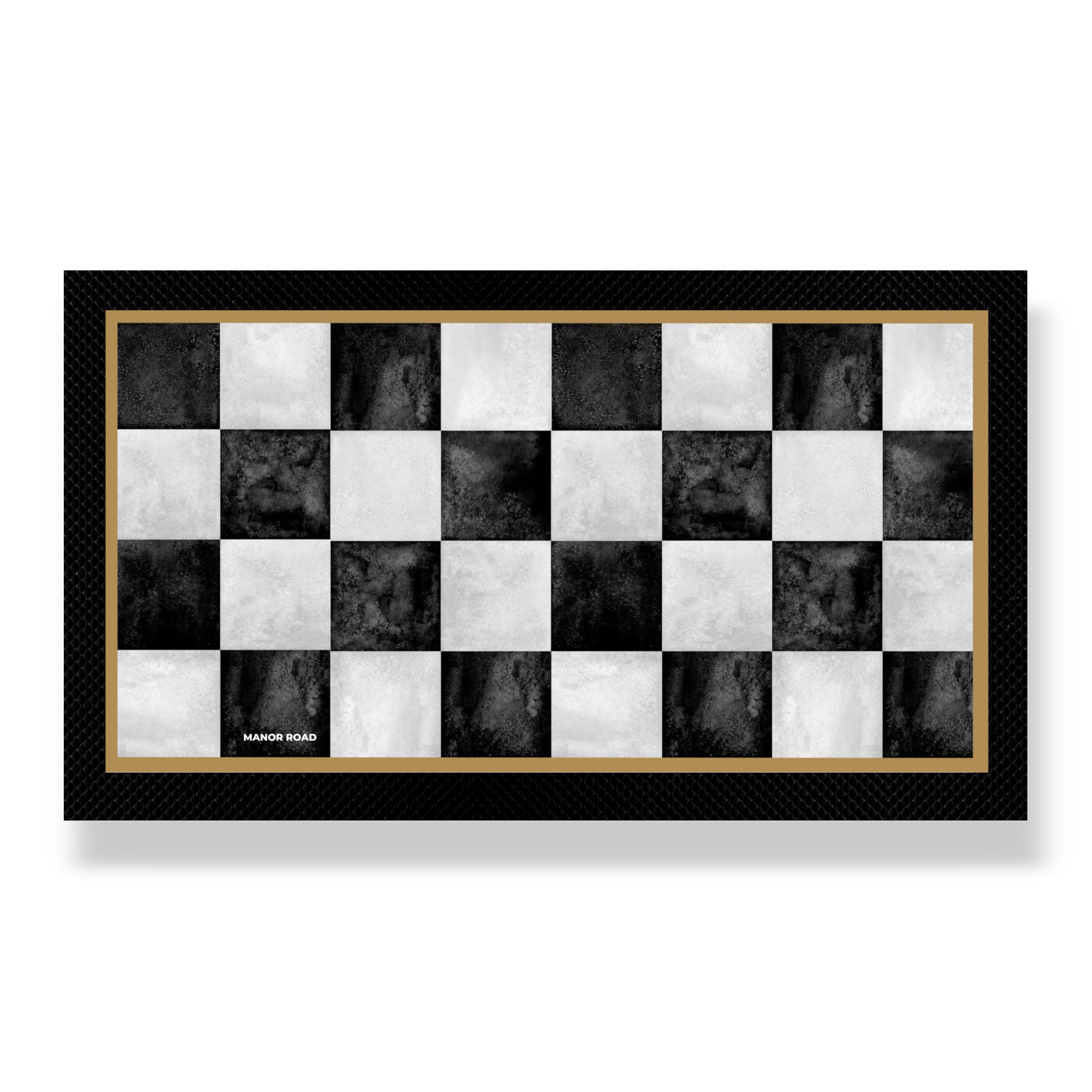 Manor Road Marble Check bar mat verkrijgbaar in Small en Large