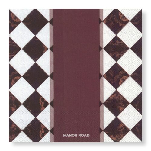 Marbled Bordeaux servetten met luxe bordeaux marmerdesign