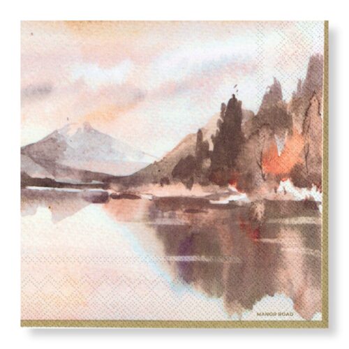 Manor Road The Lake cocktail servetten NAPC0145-20 met elegant natuurgeïnspireerd design