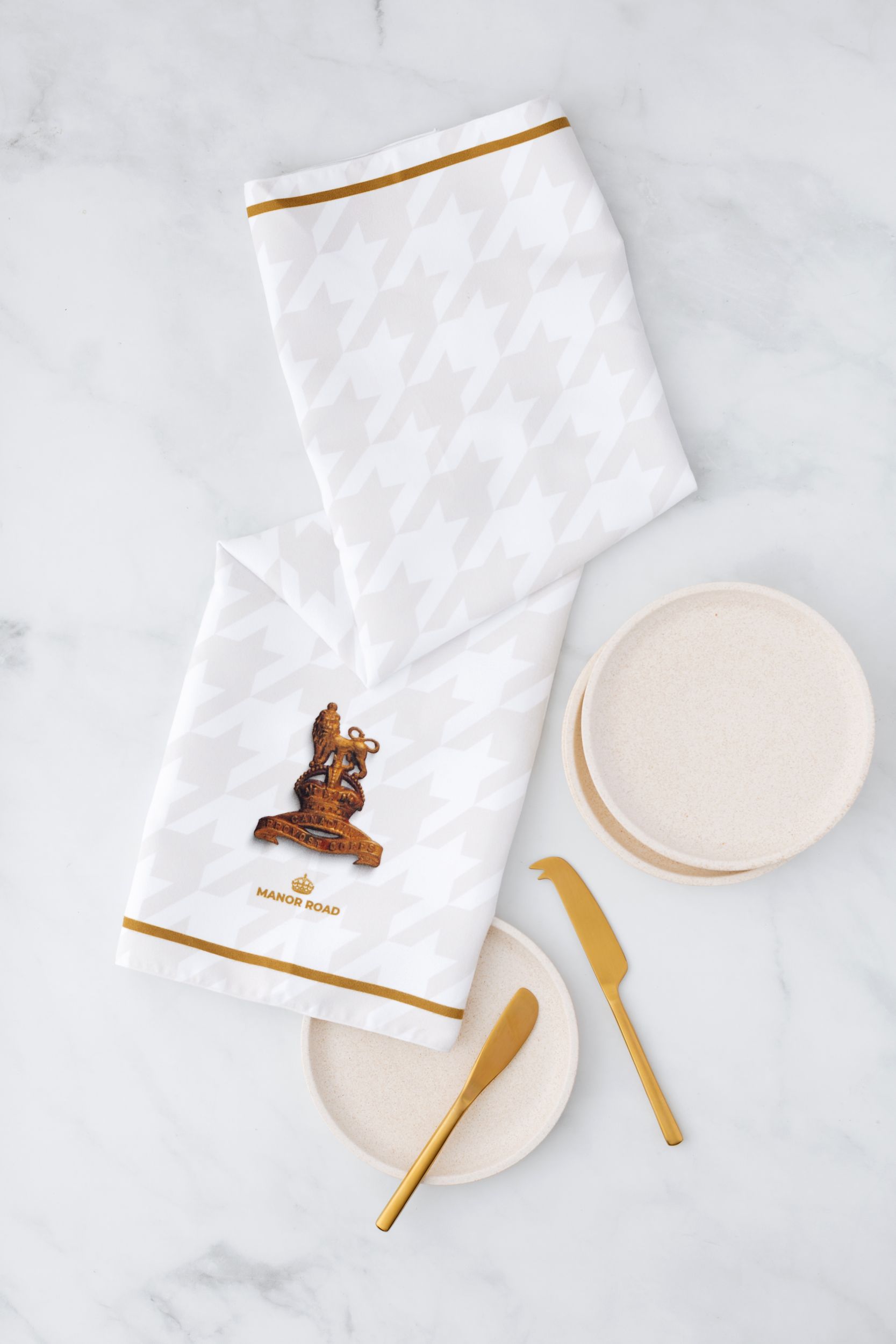 Microfiber keukendoek met klassiek houndstooth-patroon