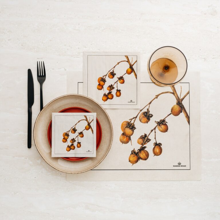 Manor Road Persimmon placemat