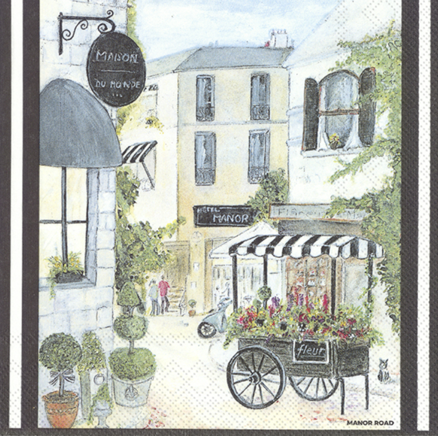 Manor Road Fleur Market servetten in Cocktail en Luncheon